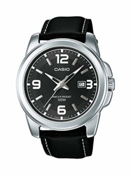 Casio Herren Analog Quarz mit Leder Armbanduhr MTP1314PL8A - 1