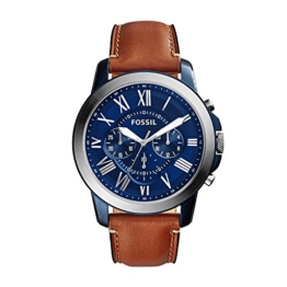 Fossil Herren Chronograph Quarz Uhr mit Leder Armband FS5151 - 1