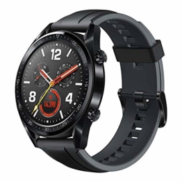 Huawei Watch GT Sport Smartwatch (46 mm Amoled Touchscreen, GPS, Fitness Tracker, Herzfrequenzmessung, 5 ATM wasserdicht) Schwarz - 1