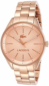 Lacoste Damen-Armbanduhr PHILADELPHIA Analog Quarz Edelstahl beschichtet roségold, 2000899 - 1