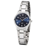 Regent Damen-Armbanduhr Elegant Analog Edelstahl-Armband silber Quarz-Uhr Ziffernblatt blau UR2253414 - 1