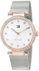 Tommy Hilfiger Damen Datum klassisch Quarz Uhr mit Edelstahl Armband 1781863 - 1