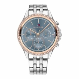 Tommy Hilfiger Damen Multi Zifferblatt Quarz Uhr mit Edelstahl Armband 1781976 - 1