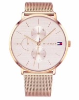 Tommy Hilfiger Damen Multi Zifferblatt Quarz Uhr mit Roségold Armband 1781944 - 1