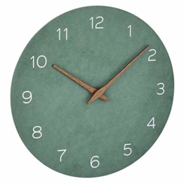TFA Dostmann Wanduhr analog, 60.3054.04, in Holz-Optik, Quarzuhrwerk mit langer Batterielaufzeit, jadegrün, MDF Holzfaser, (L) 297 x (B) 45 x (H) 297 mm - 1