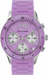 Jacques Lemans Damenuhr Chronograph Quarz mit Silikonarmband – 1-1587J - 1