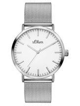 s.Oliver Damen Analog Quarz Armbanduhr mit Edelstahlarmband SO-3145-MQ - 1