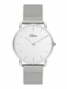 s.Oliver Damen Analog Quarz Uhr mit Edelstahl Armband SO-4061-MQ - 1