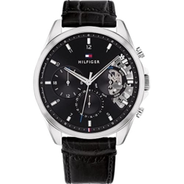 Tommy Hilfiger Herren Analog Quarz Uhr mit Leder Armband 1710449 - 1